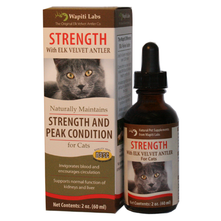 Wapiti Labs Strength Herbal Formula with Elk Velvet Antler for Cats - 2 oz