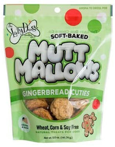 Lazy Dog Cookie Co. Soft Baked Mutt Mallows, Gingerbread Cuties-5oz bag