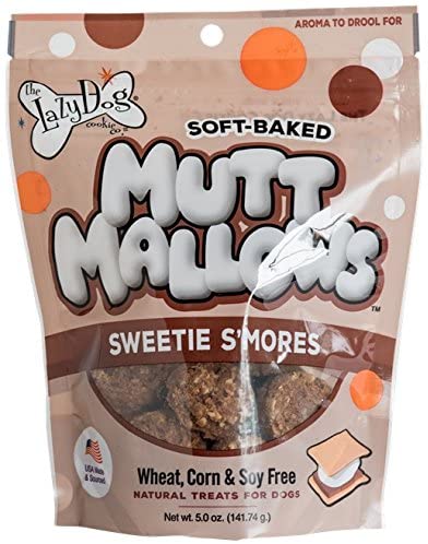 Lazy Dogs Mutt Mallows Soft Baked Dog Treats Sweetie Smores- 5oz Bag