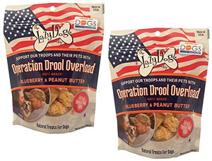 Lazy Dog Cookie Co. Operation Drool Overload Blueberry & Peanut Butter Dog Treat - 5oz - 2 pack