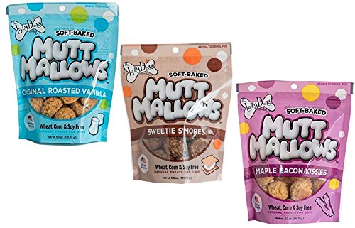Lazy Dog Cookie Mutt Mallows Natural Healthy Treat Variety Pack of 3